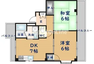 大阪府東大阪市若江東町3丁目【マンション】の間取り