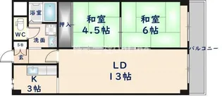 大阪府東大阪市西堤本通東3丁目【マンション】の間取り