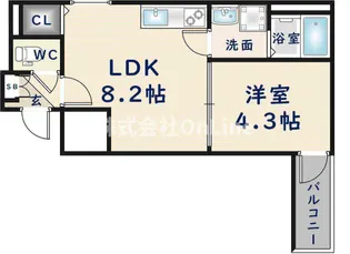 大阪府東大阪市岩田町3丁目【アパート】の間取り