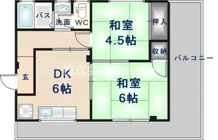 大阪府東大阪市下小阪2丁目【マンション】の間取り
