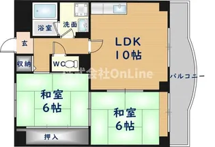大阪府東大阪市吉田下島【マンション】の間取り