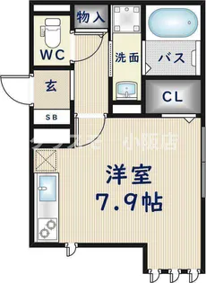 大阪府東大阪市中新開2丁目【アパート】の間取り