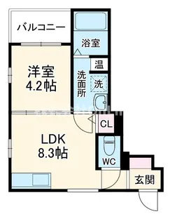 大阪府東大阪市花園本町1丁目【アパート】の間取り