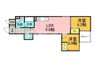 大阪府東大阪市若江本町2丁目【マンション】の間取り