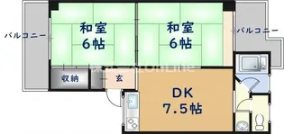 大阪府東大阪市菱屋西3丁目【マンション】の間取り