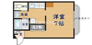 大阪府東大阪市小阪3丁目【マンション】の間取り