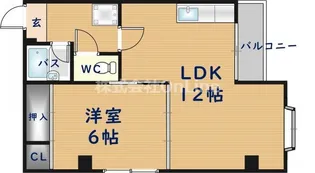 大阪府東大阪市西堤楠町3丁目【マンション】の間取り