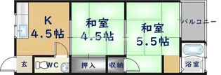 大阪府東大阪市吉田7丁目【マンション】の間取り