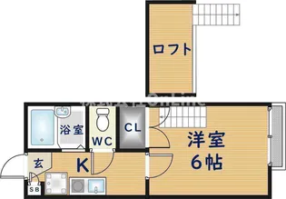 大阪府東大阪市御厨東2丁目【アパート】の間取り