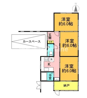 大阪府東大阪市加納8丁目【テラスハウス】の間取り