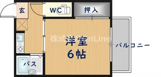 パレスハイツB棟【2階】の間取り