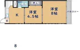 八戸ノ里KS【3階】の間取り