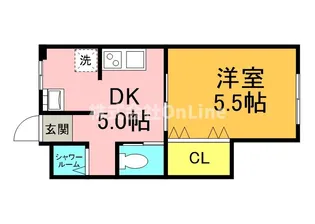 五條ハイツ【2階】の間取り
