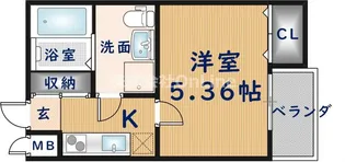 1Kの間取り画像