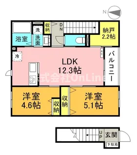 ブルースカイ【2階】の間取り