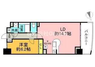 セレッソコート上本町EAST【2階】の間取り