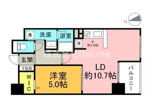 セレッソコート上本町EAST【7階】の間取り