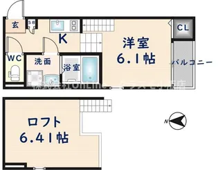 ハーモニーテラス高井田元町【1階】の間取り