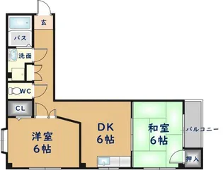 イエローマンション【2階】の間取り