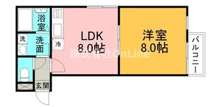 メビウス八尾レジデンス【3階】の間取り