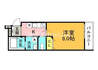フジパレス俊徳道Ⅲ番館【3階】の間取り