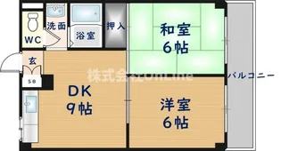 シャトーレーヌ【5階】の間取り