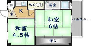 ビレッジハウス老原2号棟【2階】の間取り