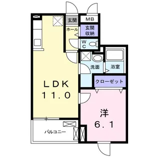ブライトレジデンス【1階】の間取り