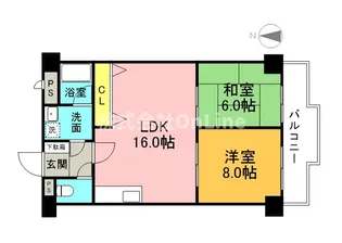 加美東グリーンハイツ【6階】の間取り