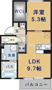 フェリオ吉田【2階】の間取り