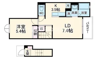 サウスラポール【2階】の間取り