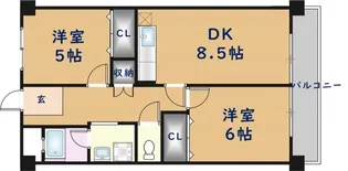 エステマール弥刀【4階】の間取り