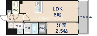 Luxe玉造南【10階】の間取り