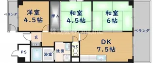 レクシア布施【6階】の間取り