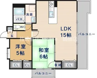 サンフラッツ東平【8階】の間取り