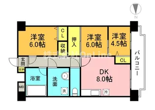 友井グレイス【8階】の間取り