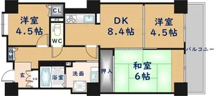 希来里【6階】の間取り