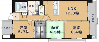 グランシエルドゥ【6階】の間取り