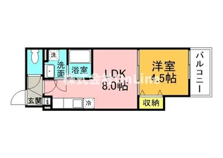 クレアール八戸ノ里【2階】の間取り