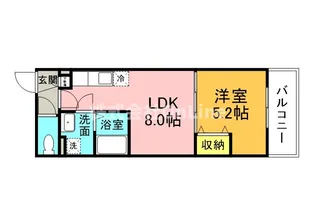 クレアール八戸ノ里【1階】の間取り