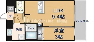 プレサンス深江橋ラヴィゲート【13階】の間取り