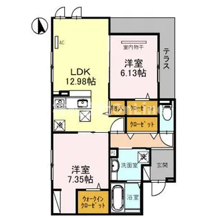 シエルクレール【1階】の間取り