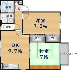 エストステーブル B棟【2階】の間取り