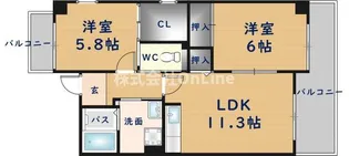 マルーン平野【5階】の間取り