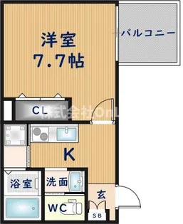 HESTA近大前Ⅲ【2階】の間取り