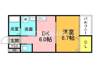サンコート勝山【2階】の間取り