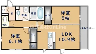 アコルデ西岩田【3階】の間取り