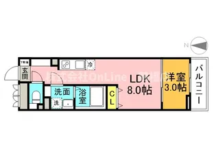 S-MOVE緑橋Ⅱ【4階】の間取り