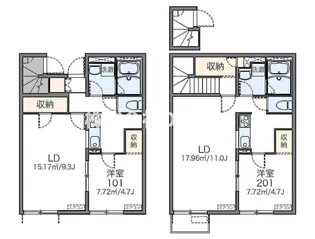 レオネクスト上之島【1階】の間取り