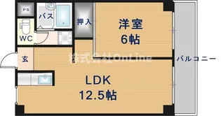 リベラルパレス平野【4階】の間取り